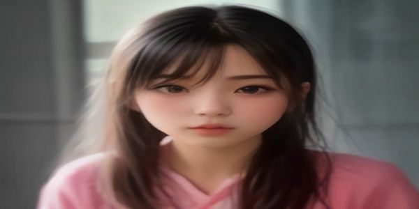 视频通话画面，一端是在中国的男生，另一端是在日本的女生，两人对着屏幕微笑，背景分别是各自的房间